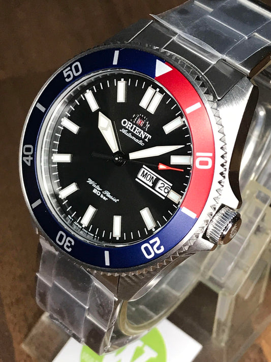 Orient RA-AA0912B19B Automatic 200m Water Resistant Black Dial Pepsi Bezel Men's Watch Case Size 44 mm