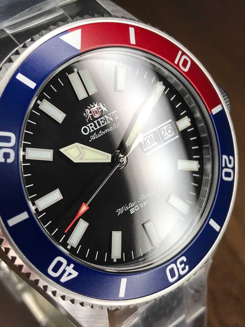 Orient RA-AA0912B19B Automatic 200m Water Resistant Black Dial Pepsi Bezel Men's Watch Case Size 44 mm