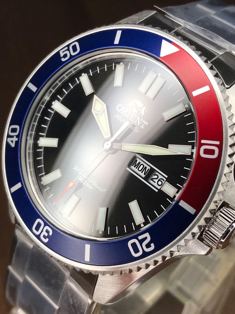Orient RA-AA0912B19B Automatic 200m Water Resistant Black Dial Pepsi Bezel Men's Watch Case Size 44 mm