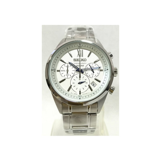 Seiko SSB153P1 Chronograph White Dial Quartz Gents Sports Watch SSB153