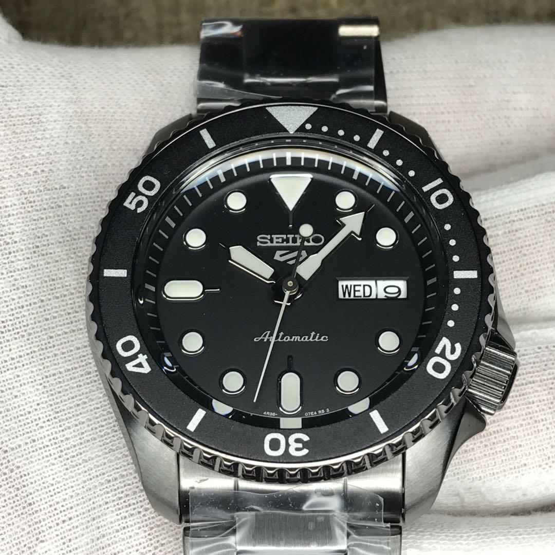 Seiko 5 Sports SRPD65K1 Automatic 100m Water Resistant Full Black Ion-Plated and Steel Bracelet Gents Watch SRPD65