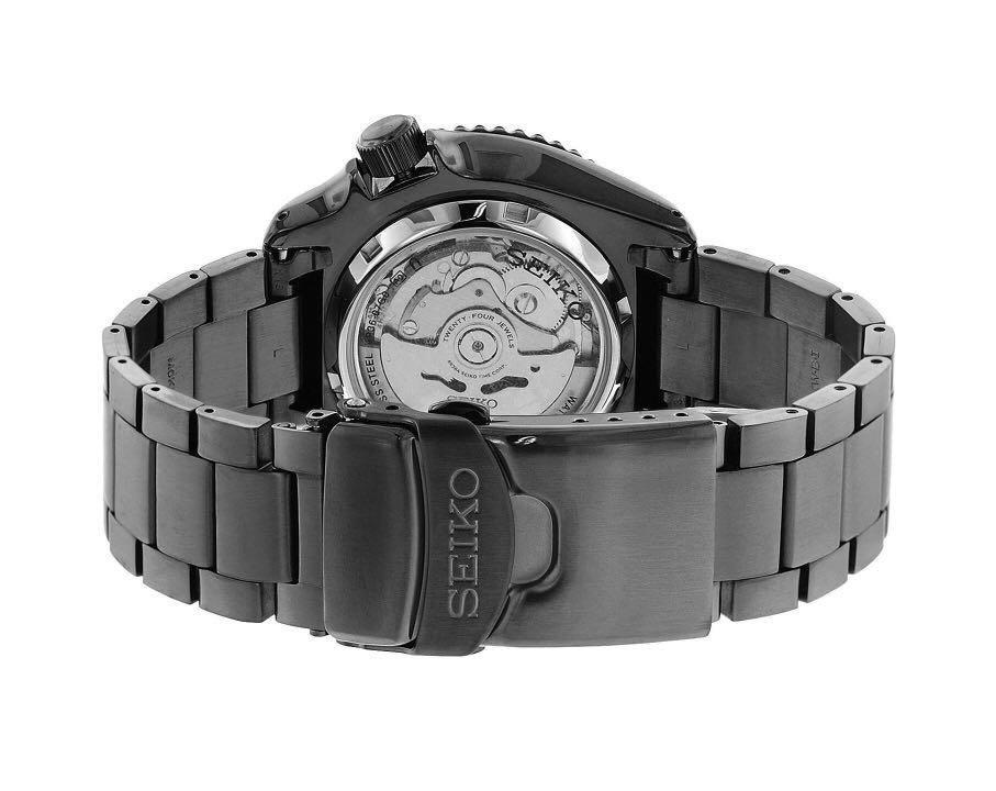 Seiko 5 Sports SRPD65K1 Automatic 100m Water Resistant Full Black Ion-Plated and Steel Bracelet Gents Watch SRPD65